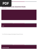 advantages and disadvantages
