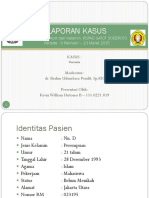 Laporan Kasus: Departemen Kulit Dan Kelamin, RSPAD GATOT SOEBROTO Periode: 9 Pebruari - 13 Maret 2015