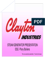 Steam Generator Presentation ESC Pony Boilers ESC-Pony Boilers