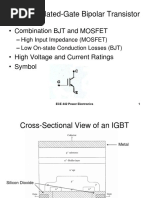 IGBT: Insulated-Gate Bipolar Transistor: - Combination BJT and MOSFET