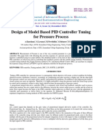 Design of Model Based PID Controller Tuning For Pressure Process