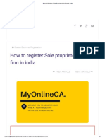 How to Register Sole Proprietorship Firm in India