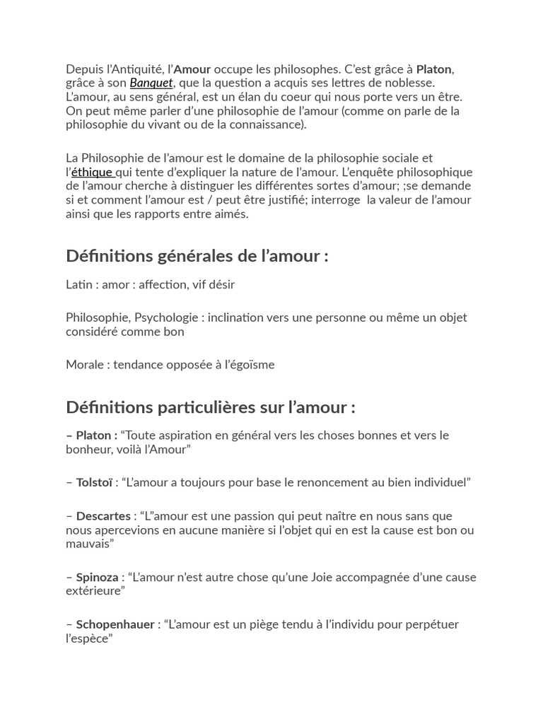 L Amour Pdf