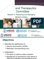 Drug and Therapeutics Committee: Session 4. Assessing and Managing Medicine Safety