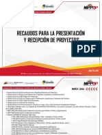 Recaudos para La Presentacion y Recepcion de Proyectos