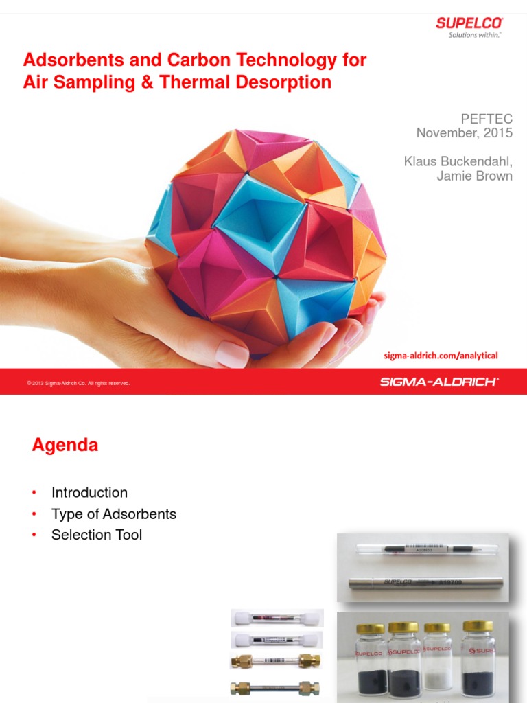 Adsorbents and Carbon Technology For Air Sampling & Thermal Desorption ...