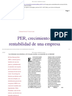 PER, Crecimiento y Rentabilidad de Una Empresa