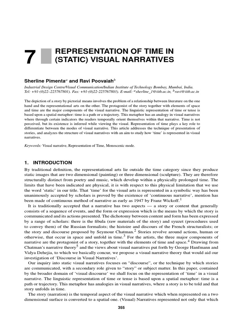 Time Representation in Visual Narratives | PDF | Narrative | Perception
