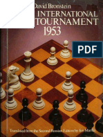 David Bronstein Zurich International Chess Tournament 1953