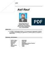 Asif Rauf: Urriculum Itae