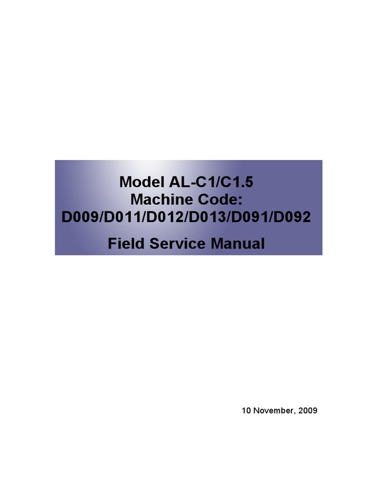 Ricoh MP 4000 5000 Service Manual | PDF | Photocopier | Tap Water