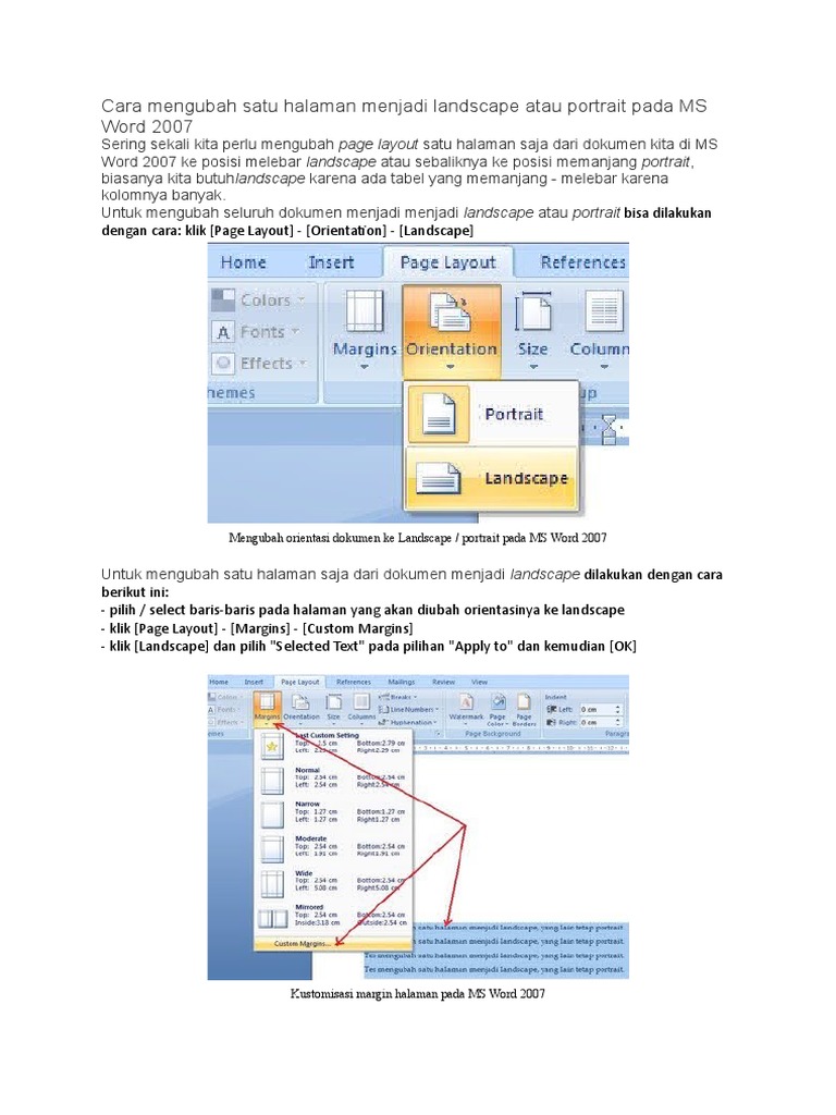 Menguasai Halaman Dokumen Anda: Panduan Lengkap Mengubah Halaman di Microsoft Word 2007
