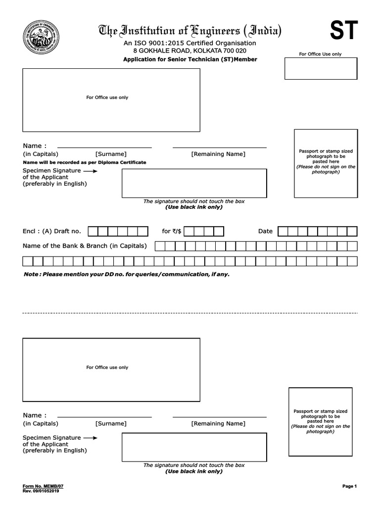 Senior Technician Membership Application | PDF | Interactive Voice ...