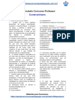 Simulado Concurso Professor Sobre Construtivismo