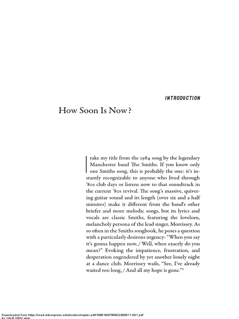 How Soon Is Now Medieval Texts Amateur R PDF Time Aristotle