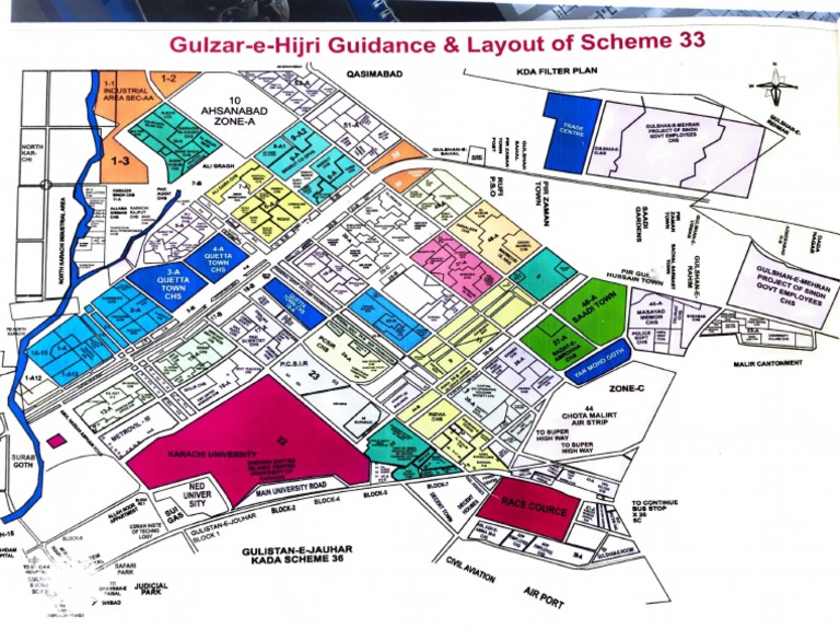 Gulzar E Hijri Map Kda Scheme 33 Full Map | Pdf