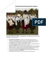 Vestimenta Tradicional Ecuatoriana para Las Mujeres