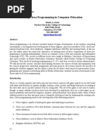 Using Chess Programming in Computer Education