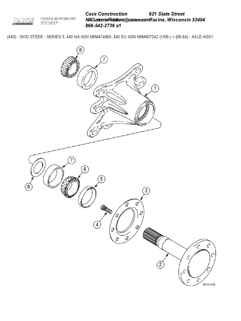 Case Construction Skid Steer Axle Parts | PDF