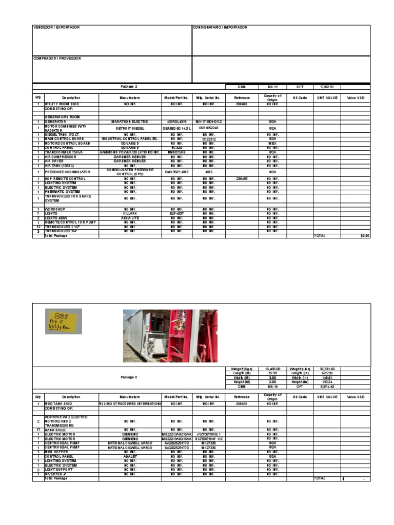 Packing List Rig-882 (Ver 05-31-19) Pics Final 05-05-19 | Download ...
