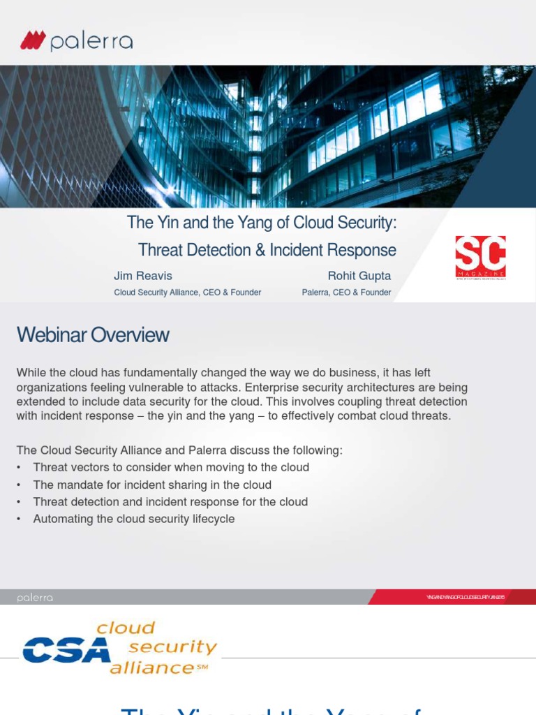 The Yin and The Yang of Cloud Security: Threat Detection & Incident ...