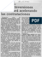 Edgard Romero Nava - Plan de Inversiones Funcionara Acelarando Las Contrataciones - Diario Frontera 20.07.1990