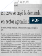 En 20% Se Cayo La Demanda en Sector Agroalimentario - El Universal 26.09.1990