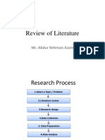 Review of Literature: Mr. Abdur Rehman Azam