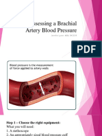 Assessing A Brachial Artery Blood Pressure