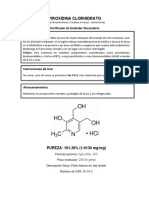 Piroxidina clorhidrato certificado de estándar secundario