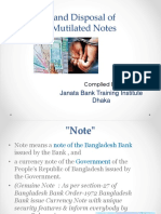 Detection & Disp - of Forged Notes