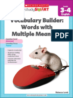 Vocabulary Builder Words With Multiple Meanings 3-4