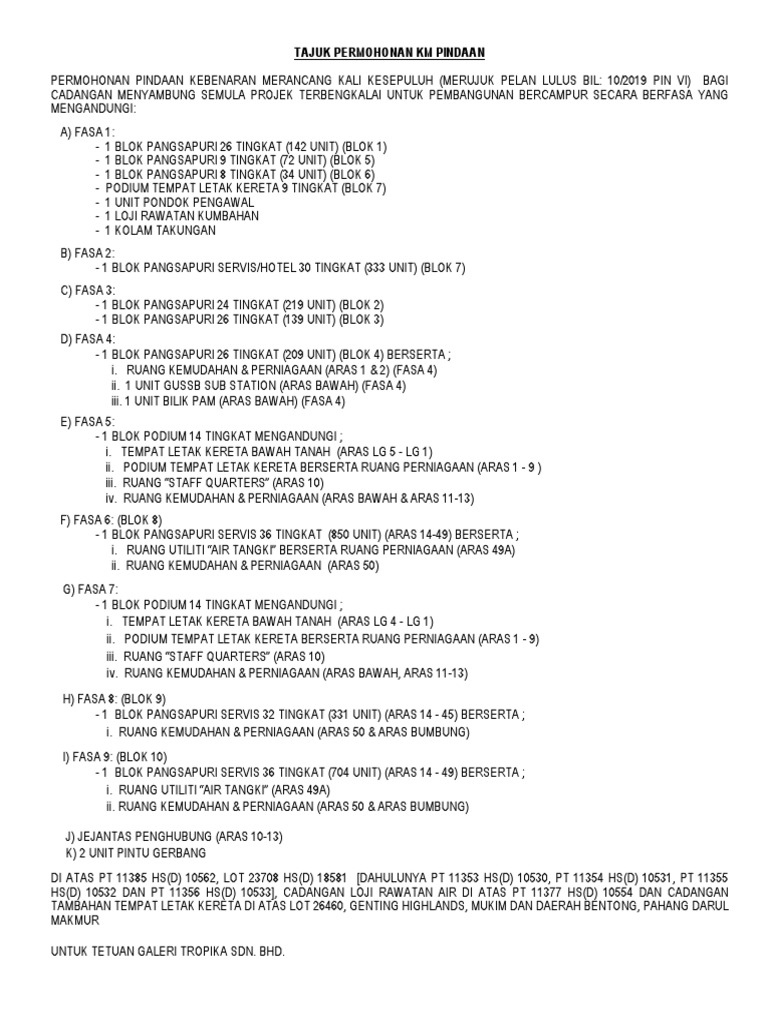 Tajuk Permohonan KM Pindaan  PDF