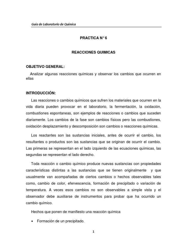 Ejemplos De Reacciones Quimicas Que Ocurren Diariamente