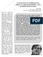 O Anacronismo Na Mobilização Dos Antigos Na Contemporaneidade - o Caso Do Platão de Bruno Latour (PDF)