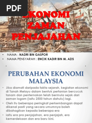Ekonomi Zaman Penjajahan Pdf