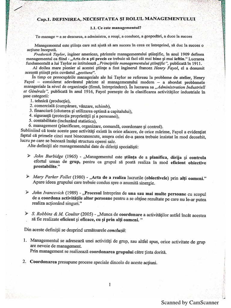 Management Curs Pdf , Introduction to Management and Organizational ...