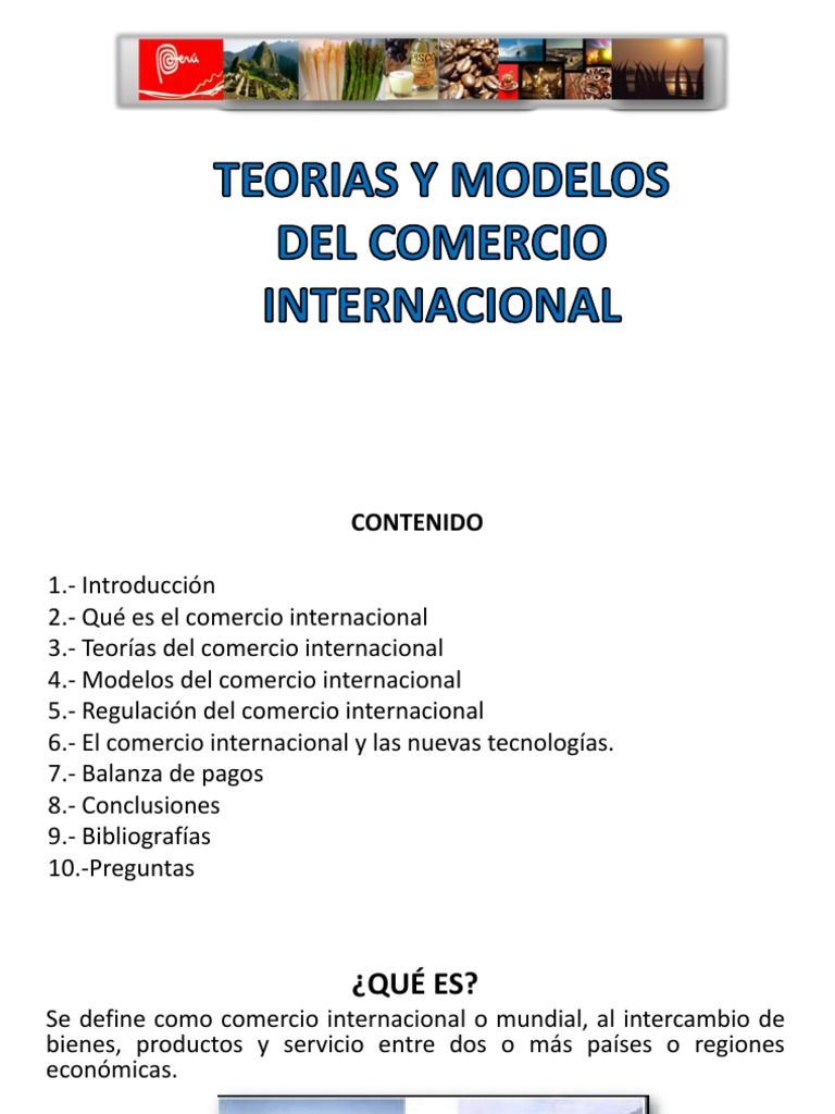 Teorías y Modelos del Comercio Internacional | PDF | El comercio ...