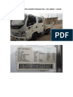 Garantia de Camion Forland - Vin 005831 - Color Blanco