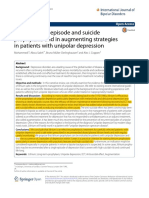 Lithium in the Episode and Suicide Prophylaxis and in Augmenting Strategies in Patients With Unipolar Depression