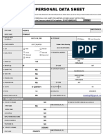 CSC Personal Data Sheet PDS