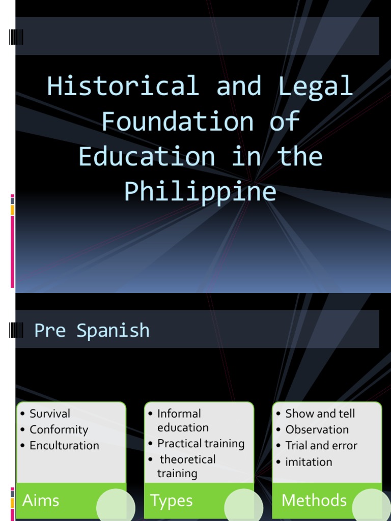 Historical and Legal Foundation of Education in The Philippine | PDF ...