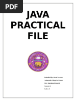 Java Practical File::Unnati Srivastava Indraprastha College For Women M.Sc. Operational Research Semester II Section B