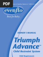 Evenflo Triumph Advance Carseat Installation Manual