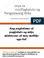 Mga Teorya Sa Pagtatamo