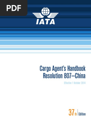 Cargo Agents Handbook 807 English 37th Edition 2014