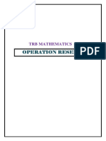 PG TRB Maths Study Material Operation Research