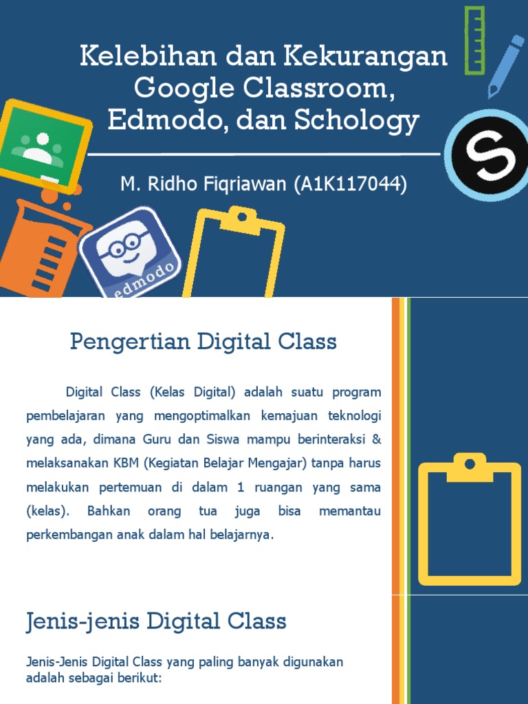 Kelebihan Dan Kekurangan Google Classroom, Edmodo, Dan Scholar PDF