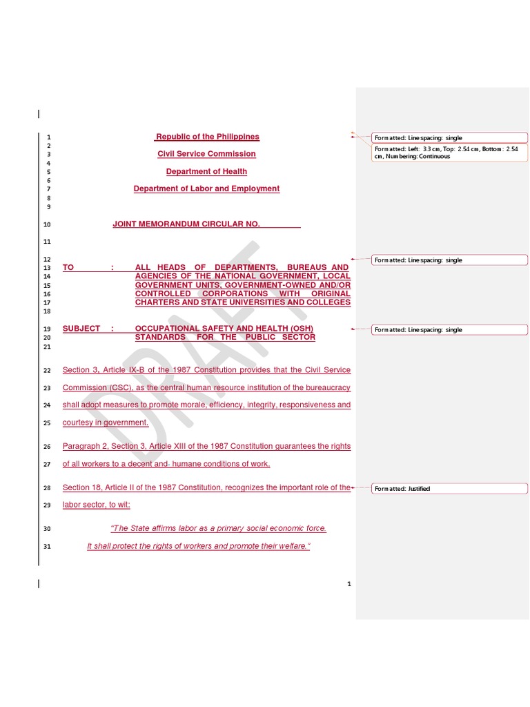 OSH Standards for Public Sector Employees | PDF | Occupational Safety ...
