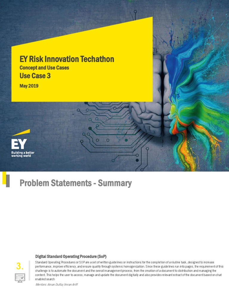 EY Risk Innovation Techathon-Use Case3 | PDF | Use Case | Educational ...